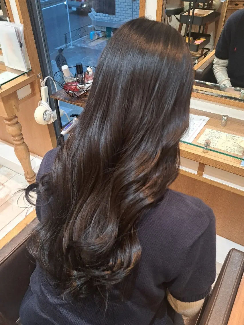 ロング カラー ブラウンカラー ナチュラルブラウン カット ヘアカラー MIYU/レイヤー 透明感カラー/渋谷のヘアスタイル