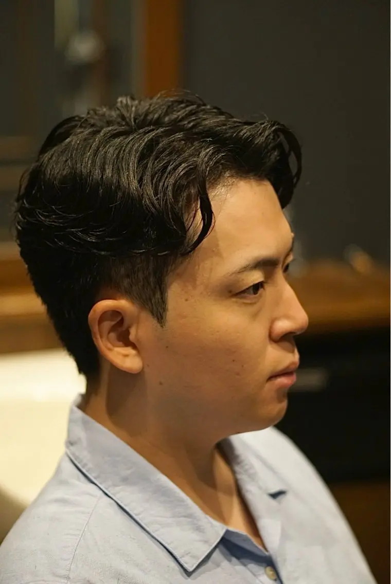 ショート パーマ メンズ 橋川 飛鷲のヘアスタイル
