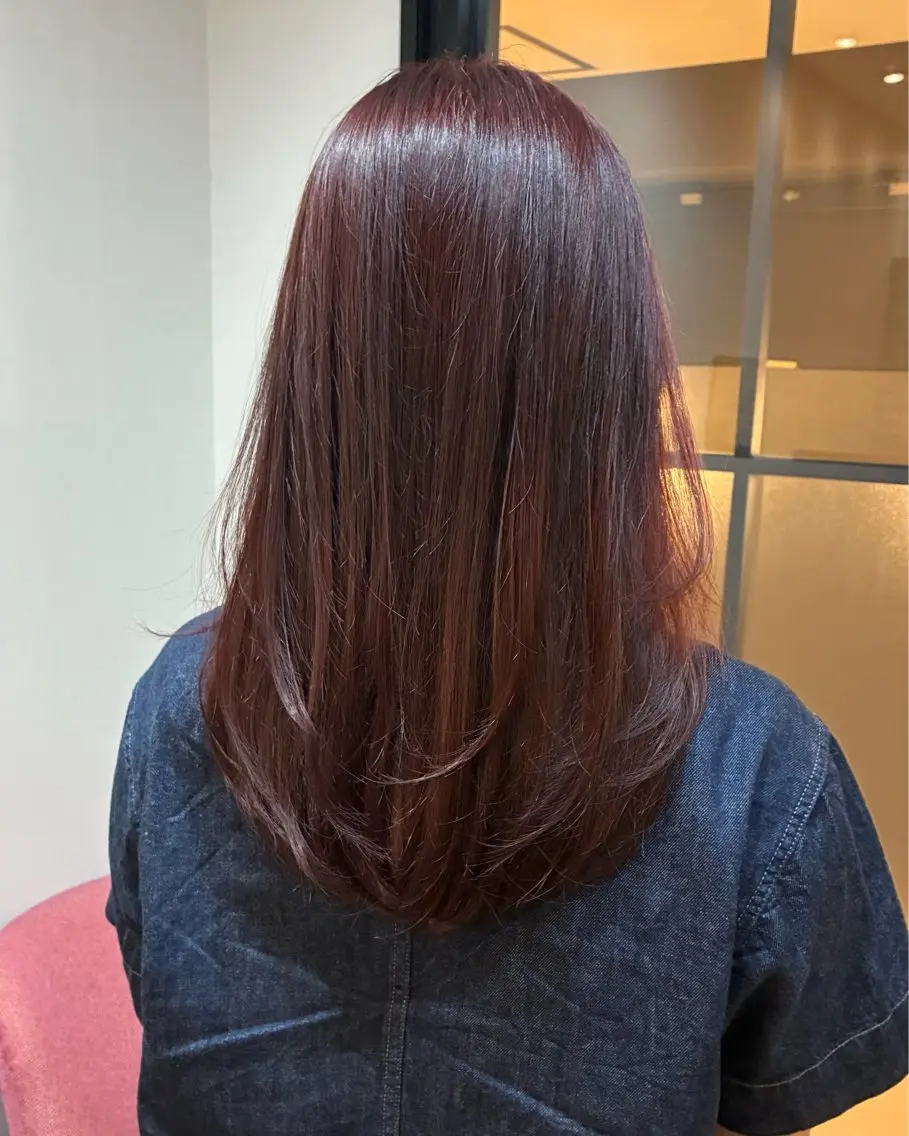セミロング カット ヘアカラー トリートメント 柴田真衣 /ナチュラル/半個室のヘアスタイル