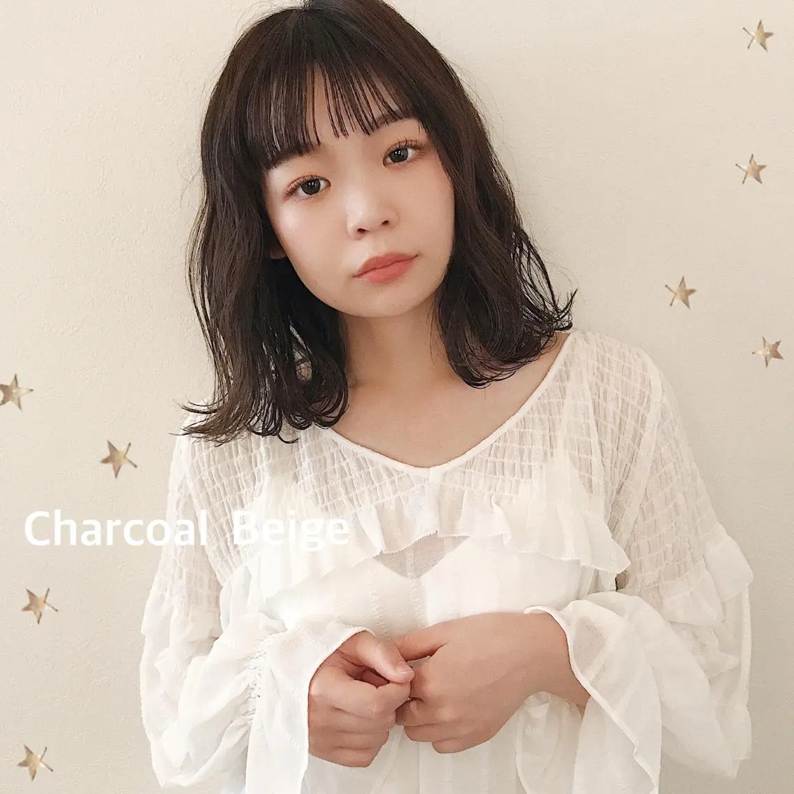 ミディアム カラー カット ヘアカラー 市川 千夏のヘアスタイル
