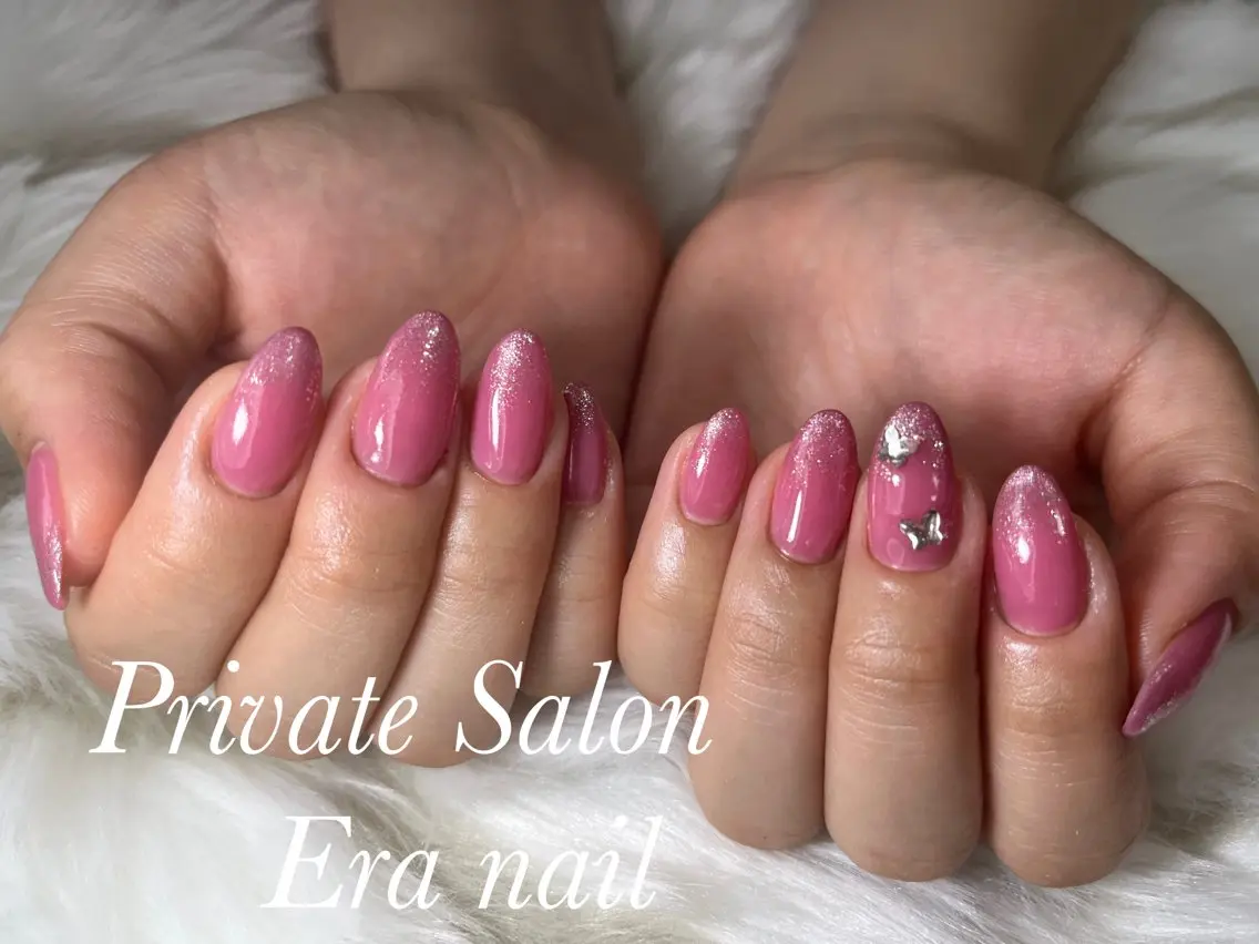 ネイル ラメ(グリッター) ラメグラデーション ワンカラーネイル Era nailのネイルデザイン