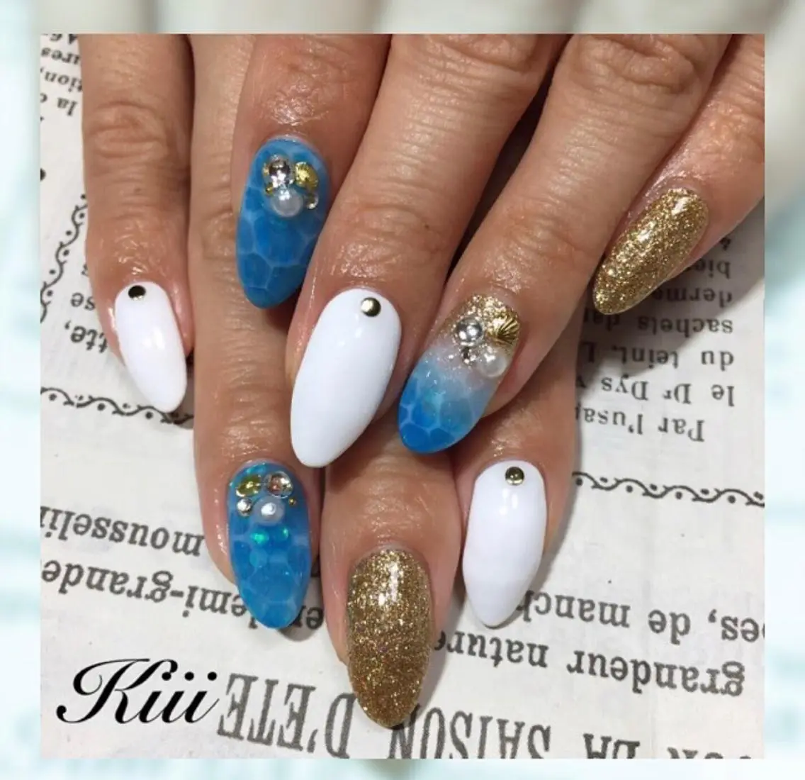 ネイル ハンドネイル フットネイル kiii.__ ✴︎*のネイルデザイン