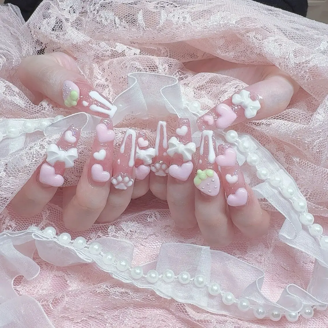 ネイル ジェルネイル ピンク ハンドネイル Nail lieNのネイルデザイン