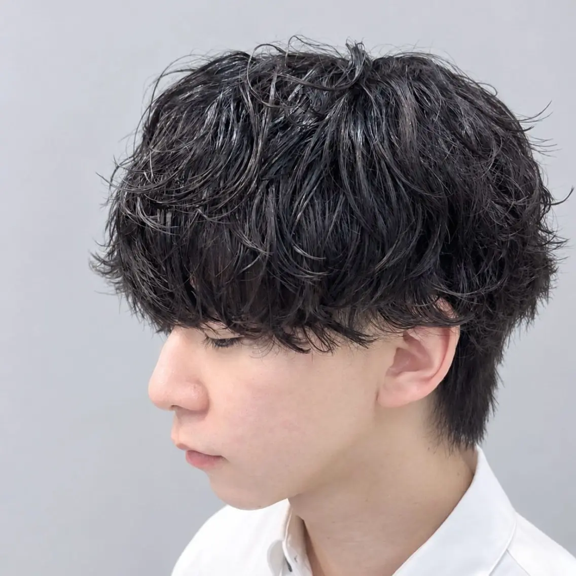 セミロング パーマ メンズ メンズパーマ セミロングパーマ カット パーマ ヘアセット yukiho❤️ GAUDI 池袋のヘアスタイル