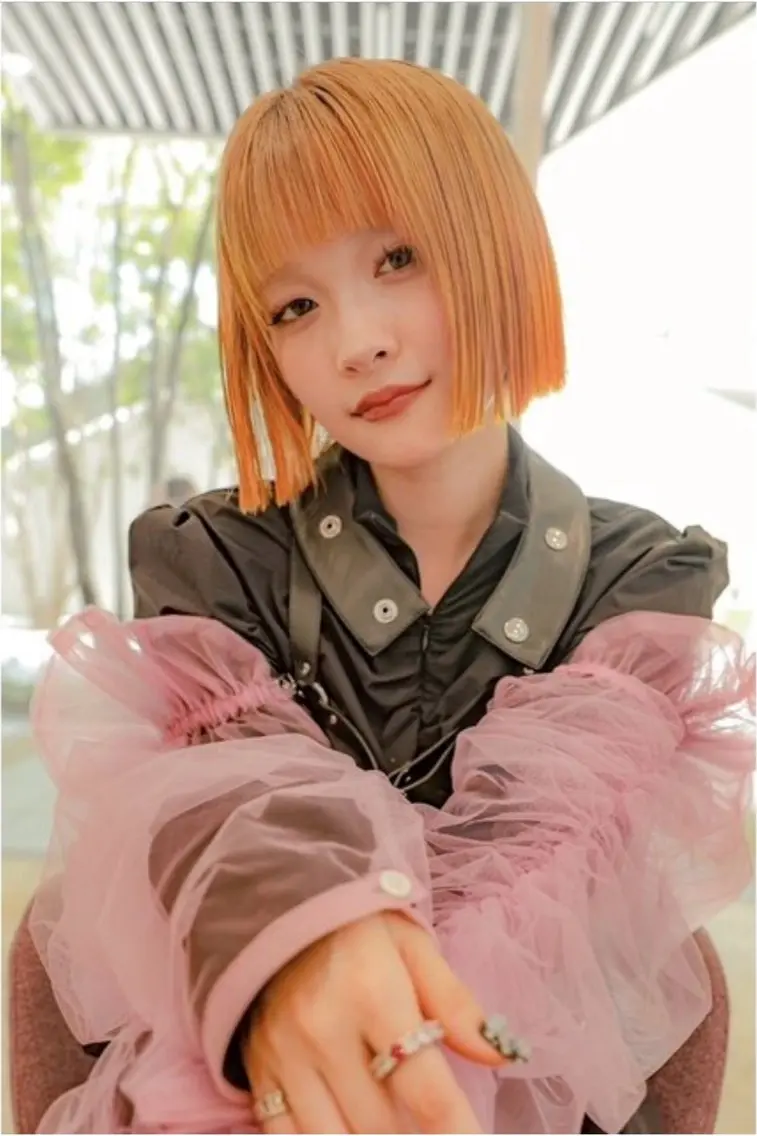 ミディアム カラー カット ヘアカラー トリートメント 大人韓国レイヤー🫧 暖色カラー/はるのヘアスタイル