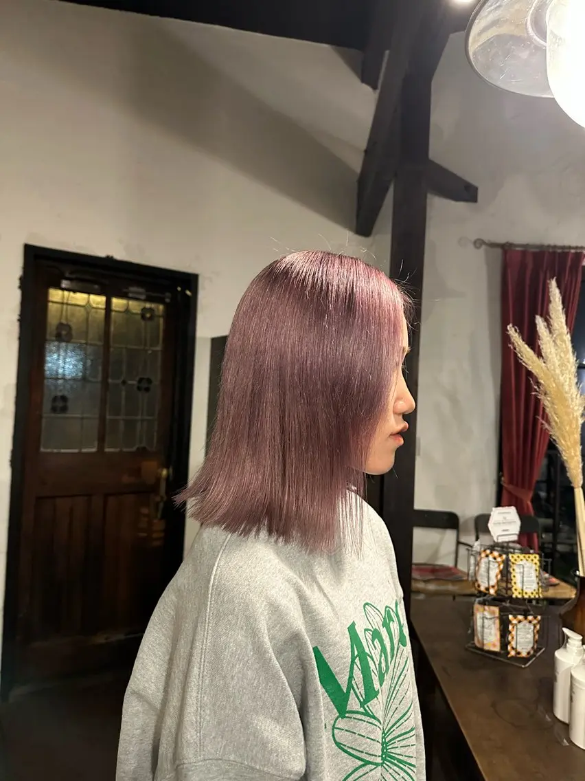 ミディアム カラー ピンクカラー 🦖ノザワ リンカ🦖のヘアスタイル
