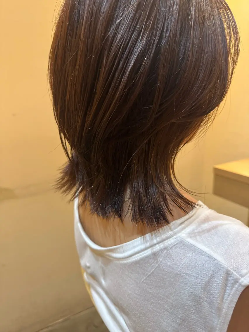 ミディアム くびれヘア 透明感カラー/ MIOのヘアスタイル
