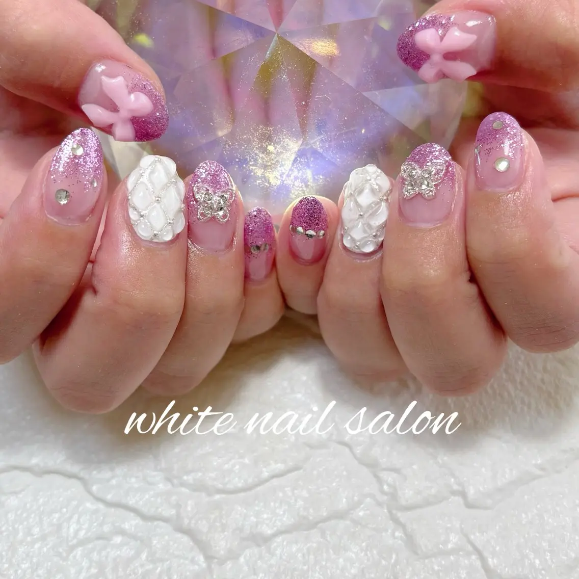 ネイル フットネイル 持ち込み ハンドネイル white nail salonのネイルデザイン