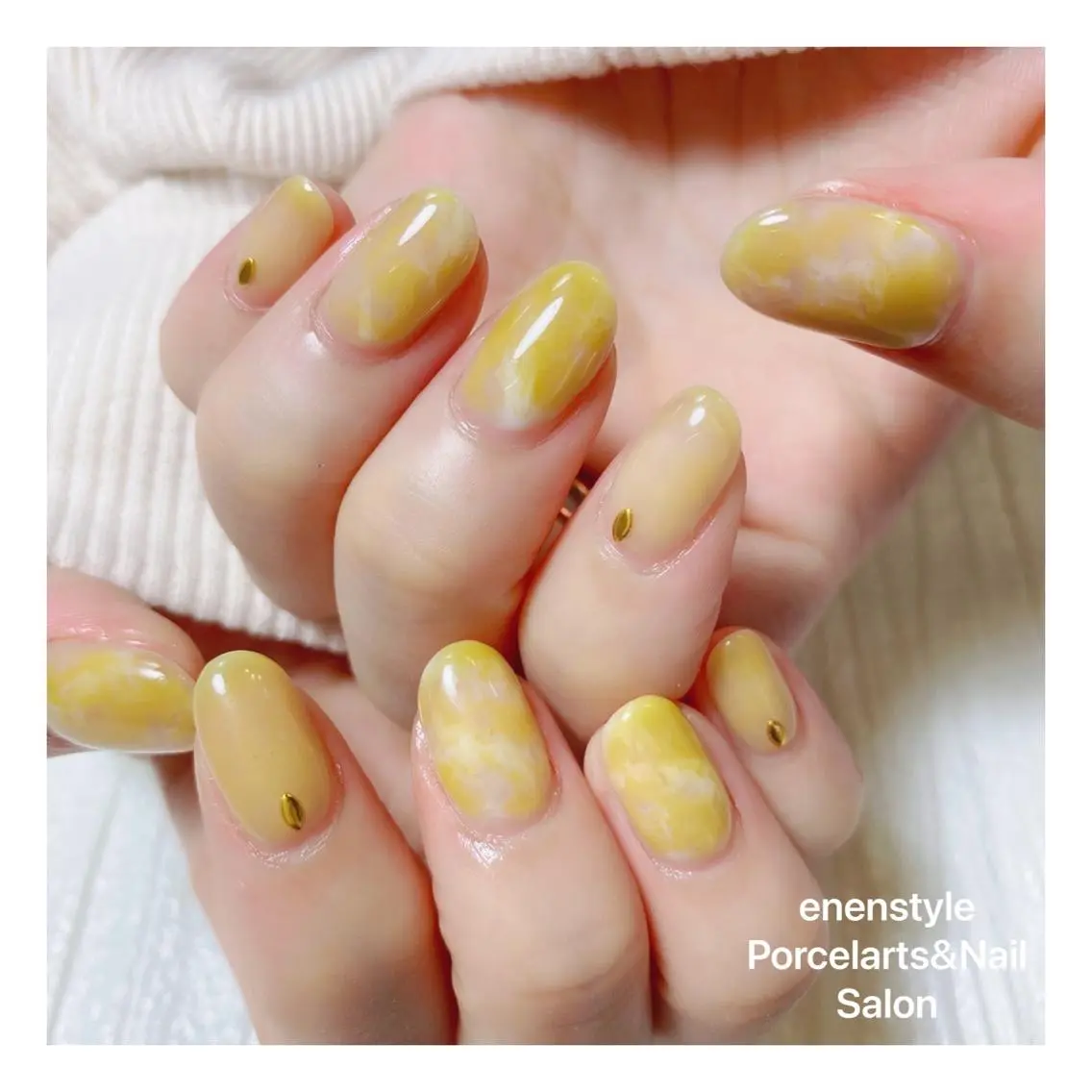 ミディアム ネイル 🐾enen style 🐾のネイルデザイン