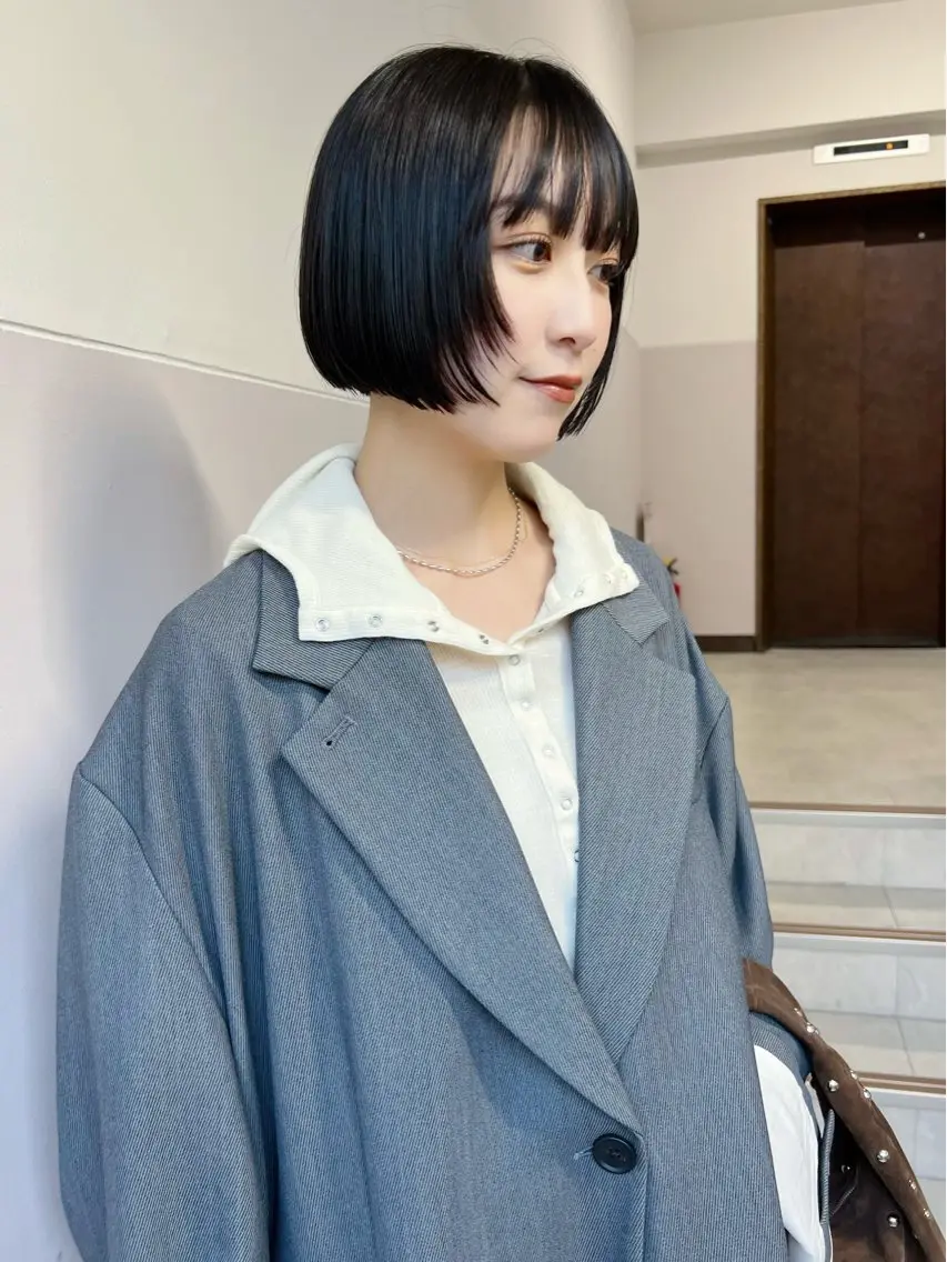 【地毛風ストレート🌼】似合わせカット+酸性ストレート+3steptreatmentの写真
