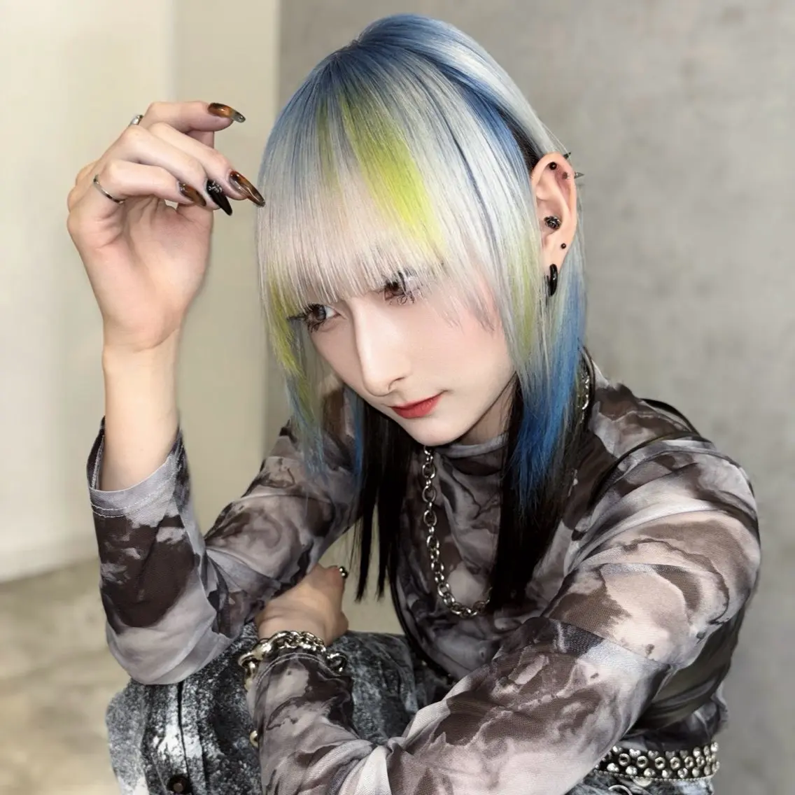 セミロング カラー ヘアカラー Ren. 🦋デザインカラーのヘアスタイル