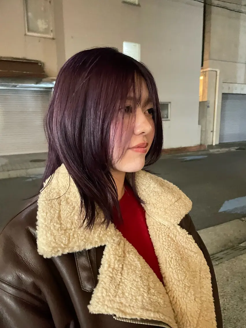 ミディアム カラー ヘアカラー トリートメント リカ/ハイトーン ・オリーブ🍀のヘアスタイル