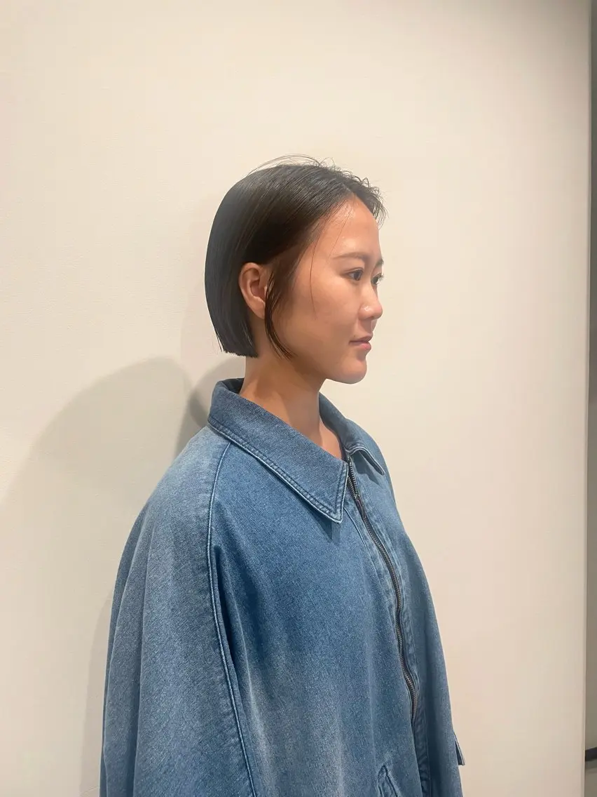 ショート カラー ボブ ショートヘア カット 渋谷 留菜のヘアスタイル