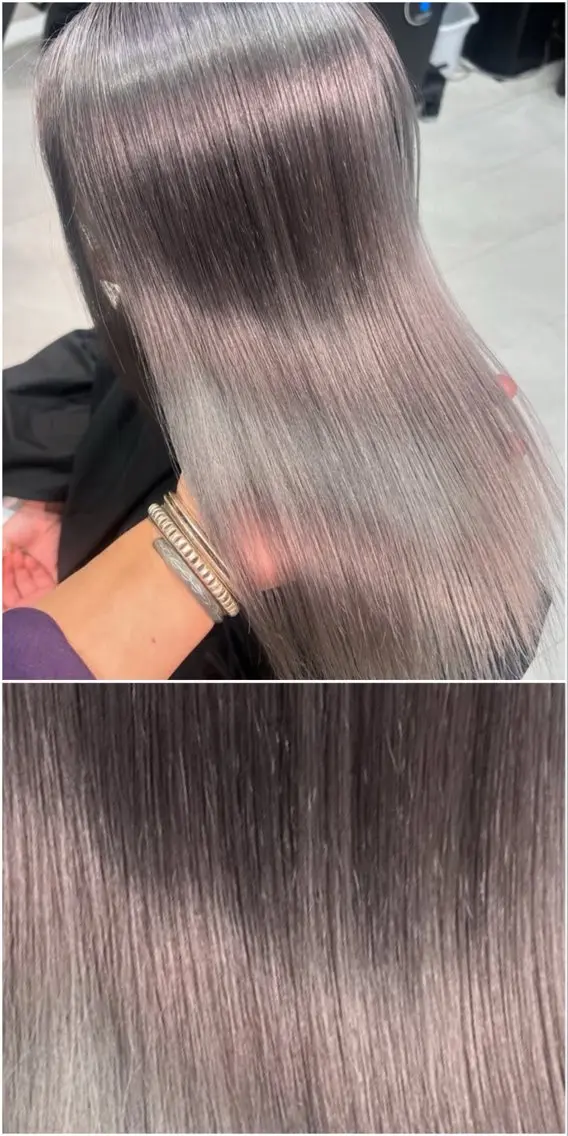 ロング カラー アッシュ アッシュグレー ブリーチ ケアブリーチ 透明感カラー ヘアカラー Lima/ハイトー ン/ブリーチ/心斎橋のヘアスタイル