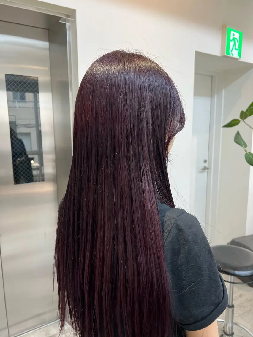 ロング カラー ブリーチ ラベンダーカラー ブリーチなしカラー カット ヘアカラー AmiLi HONOKAのヘアスタイル