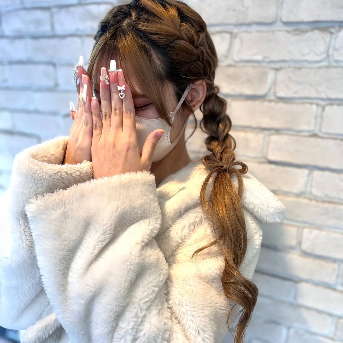ロング ヘアアレンジ ヘアセット 韓国レイヤー 暖色カラー/さくらのヘアスタイル