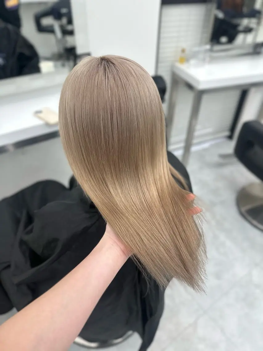 セミロング カラー ヘアカラー トリートメント ヘッドスパ ヘアセット 似合わせstyle ❤︎misaki❤︎のヘアスタイル