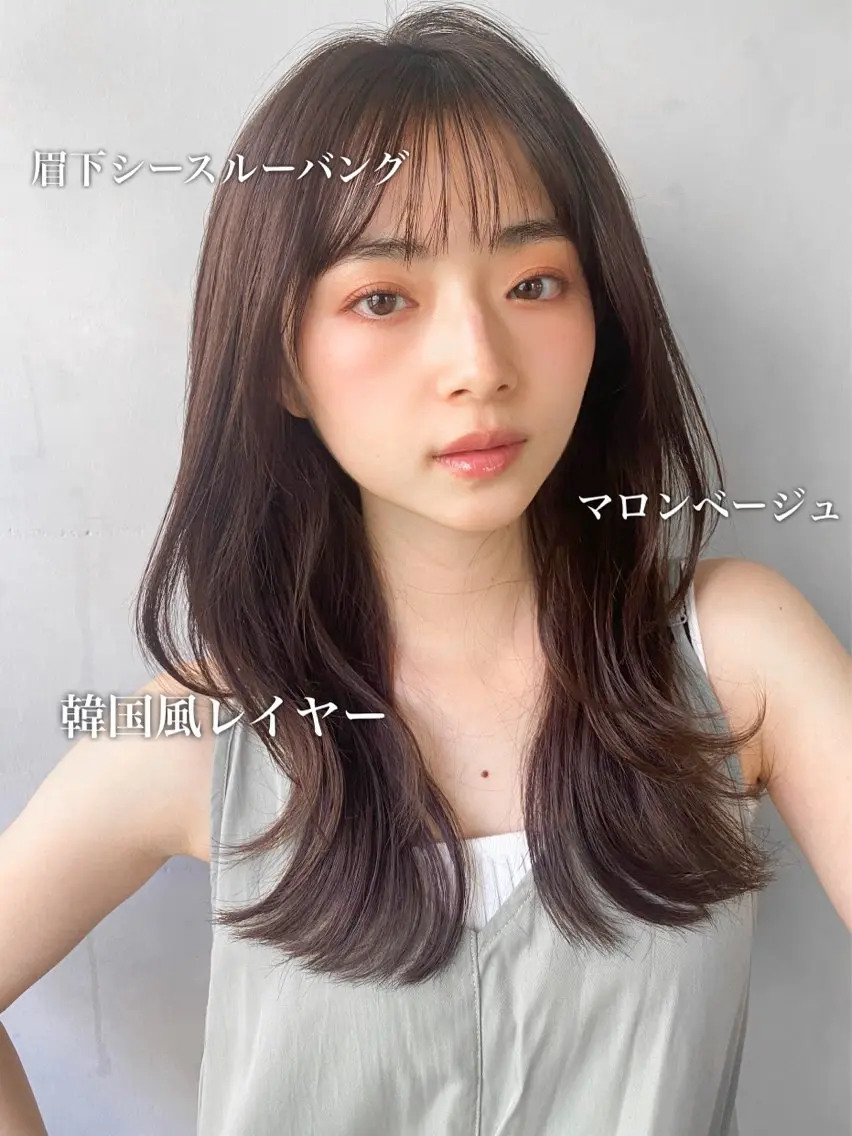 ロング 勝河 怜楊のヘアスタイル
