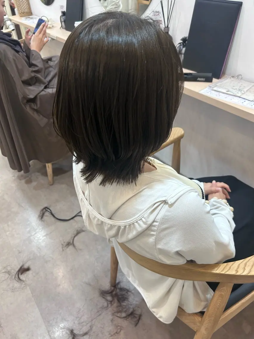 ミディアム ボブレイヤー ボブ レイヤーカット カット ヘアカラー トリートメント ボブ/レイヤー ナカミネアキナのヘアスタイル