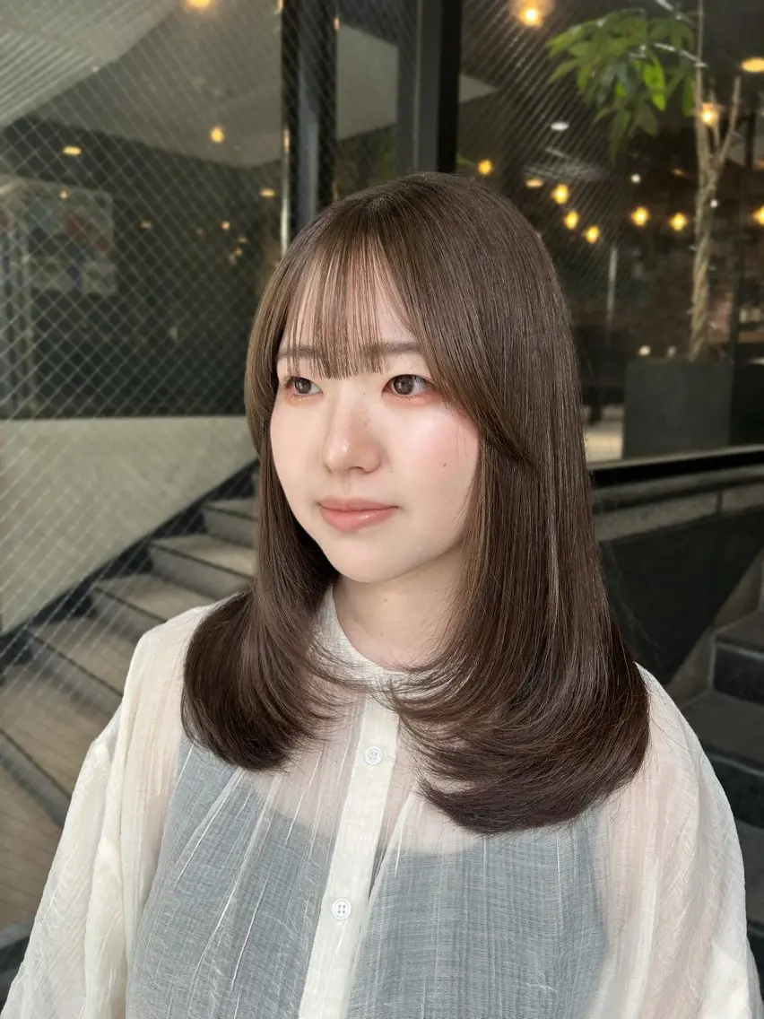 ミディアム カラー 柔らか垢抜けｶﾗｰと ｶｯﾄ🫧ASUKAのヘアスタイル