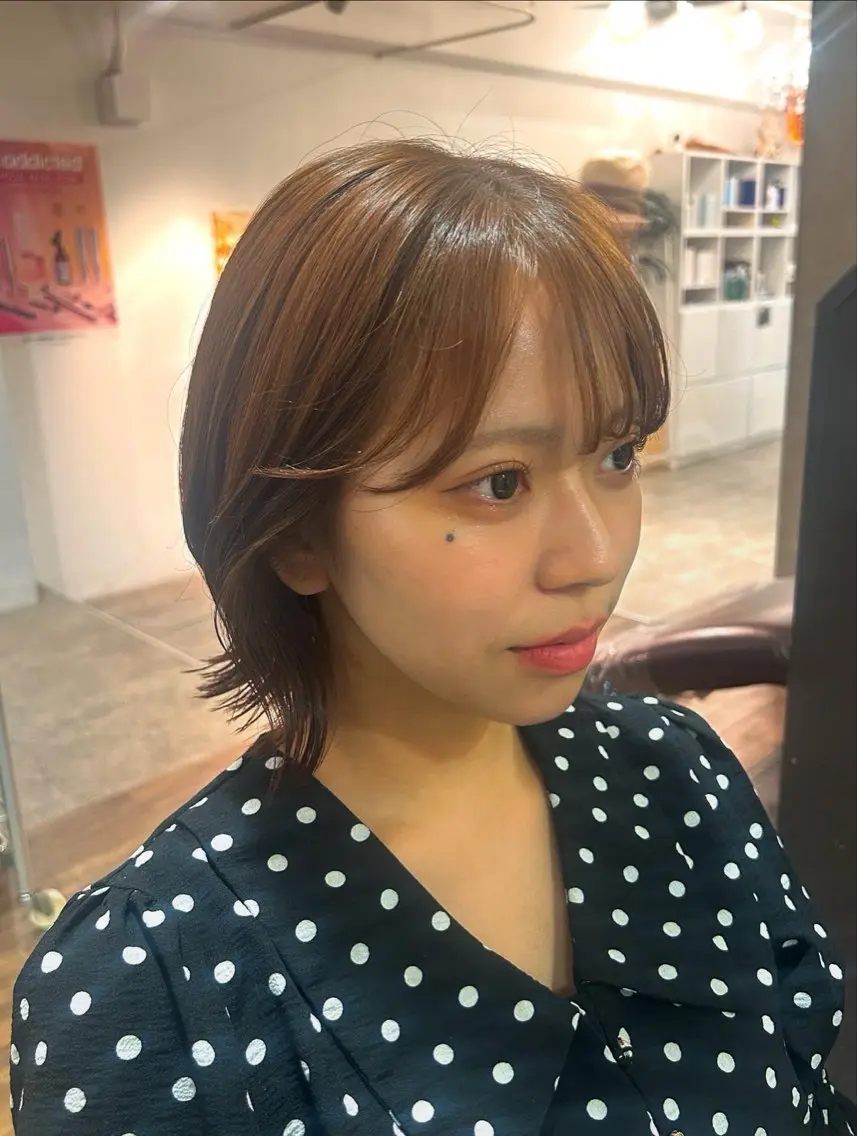 ショート ヘアカラー 木場 麗咲のヘアスタイル