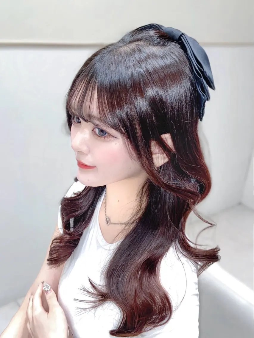 セミロング カラー カット ヘアカラー トリートメント ヘッドスパ ヘアセット 韓国ヘア/レイヤー/ 顔まわり/りょーとのヘアスタイル