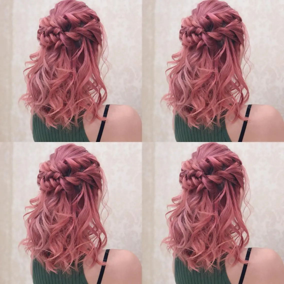 セミロング ヘアアレンジ ハーフアップ 🌷MAYU 🌷のヘアスタイル
