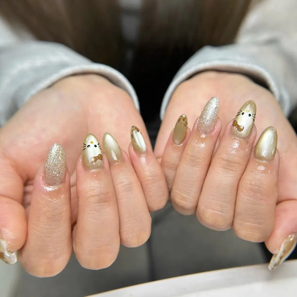 ネイル 長さ出し ジェルネイル 持ち込み オフィスネイル ワンカラーネイル ハンドネイル KITTY nailsのネイルデザイン