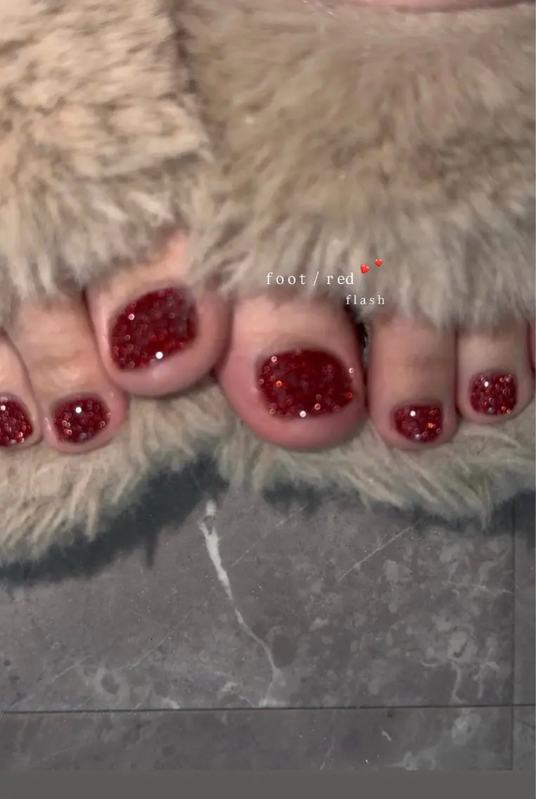 footワンカラーの写真