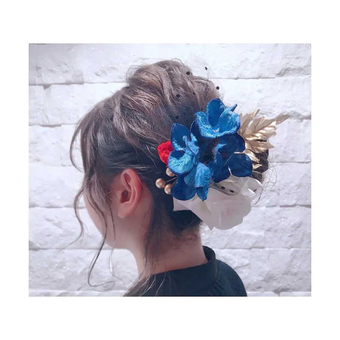 ヘアアレンジ 成人式 YUI𓍯エクステ /ニュアンスカラーのヘアスタイル