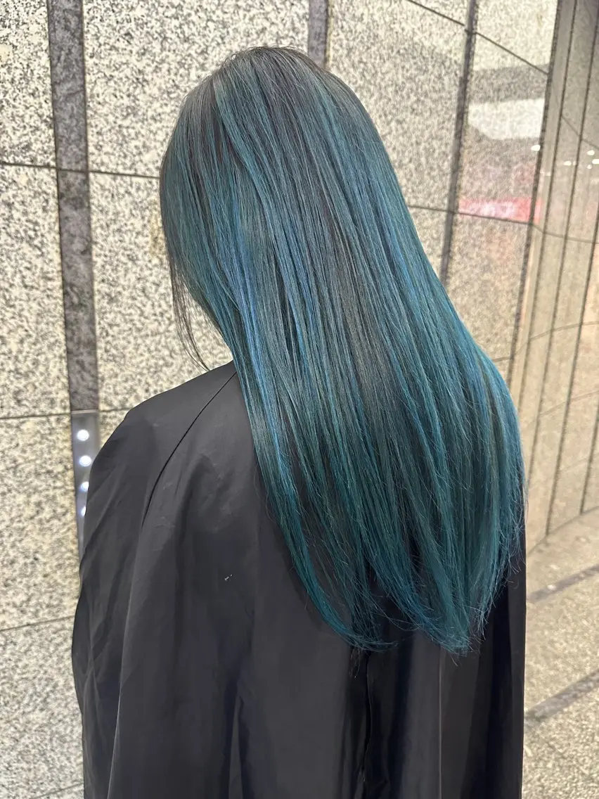 ロング カラー バレイヤージュ レイヤーカット ブリーチカラー特化 /焼田貴明のヘアスタイル