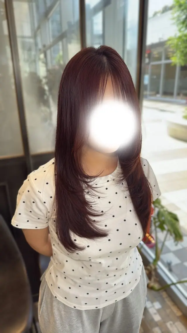 ロング カット ヘアカラー レイヤーカット /momocaのヘアスタイル