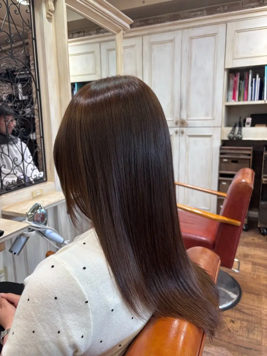 セミロング ヘアカラー 田尾 凌雅のヘアスタイル