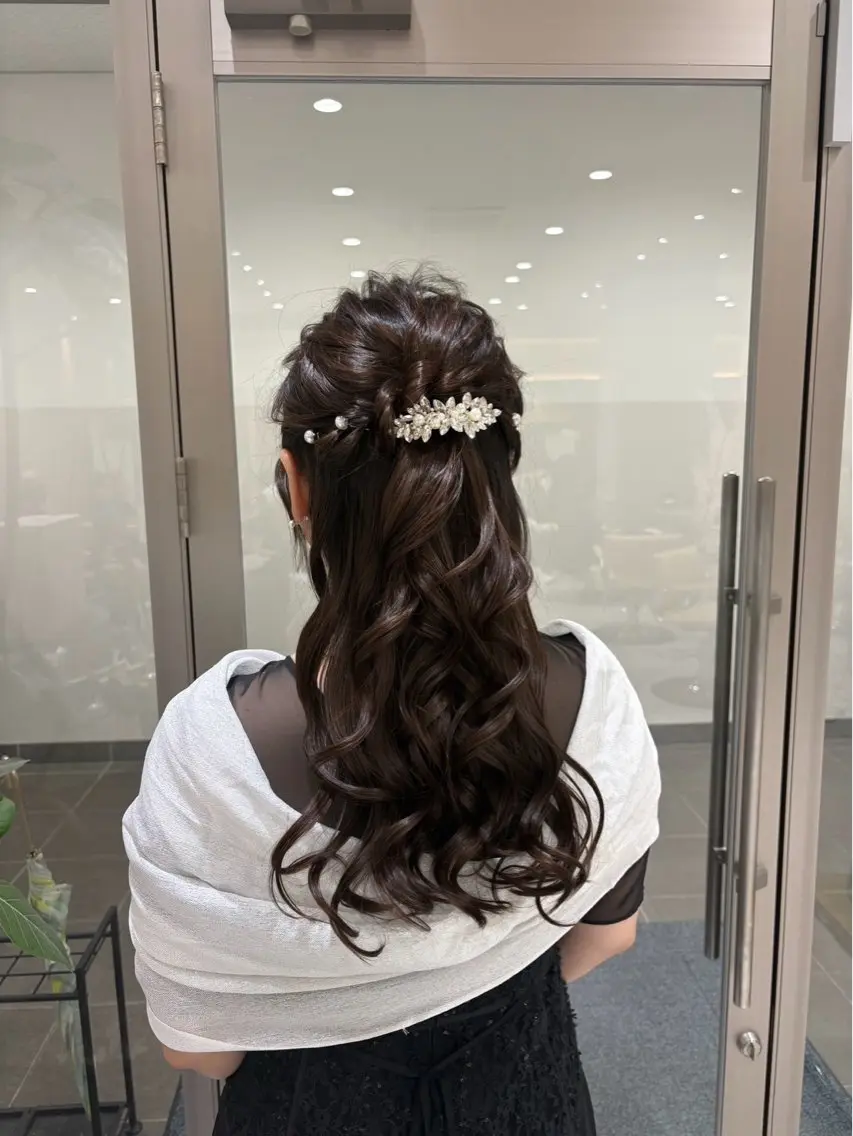 ロング ヘアアレンジ ヘアセット ヘアセット/ 透明感カラー🎀あやのヘアスタイル