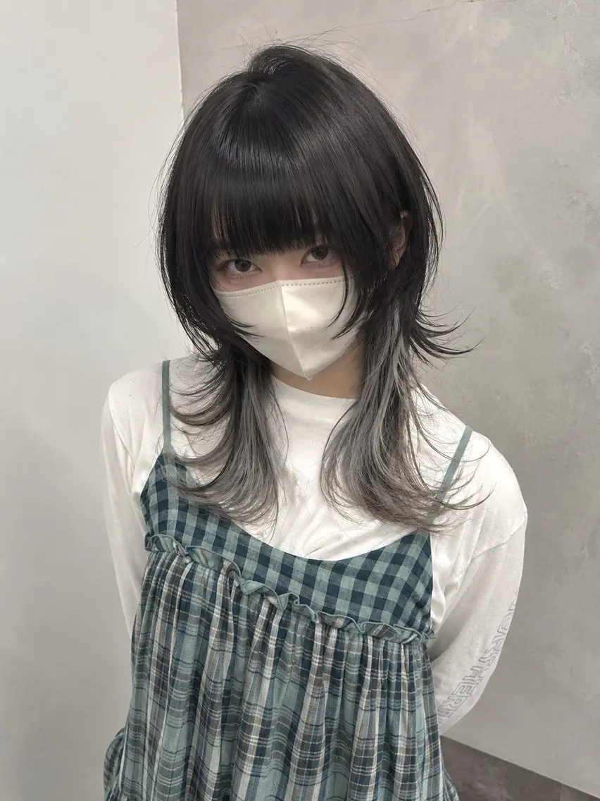 ミディアム ボブ デザインカット レイヤーカット ウルフカット カット ヘアカラー トリートメント RYOTA /GARTE髪質改善のヘアスタイル