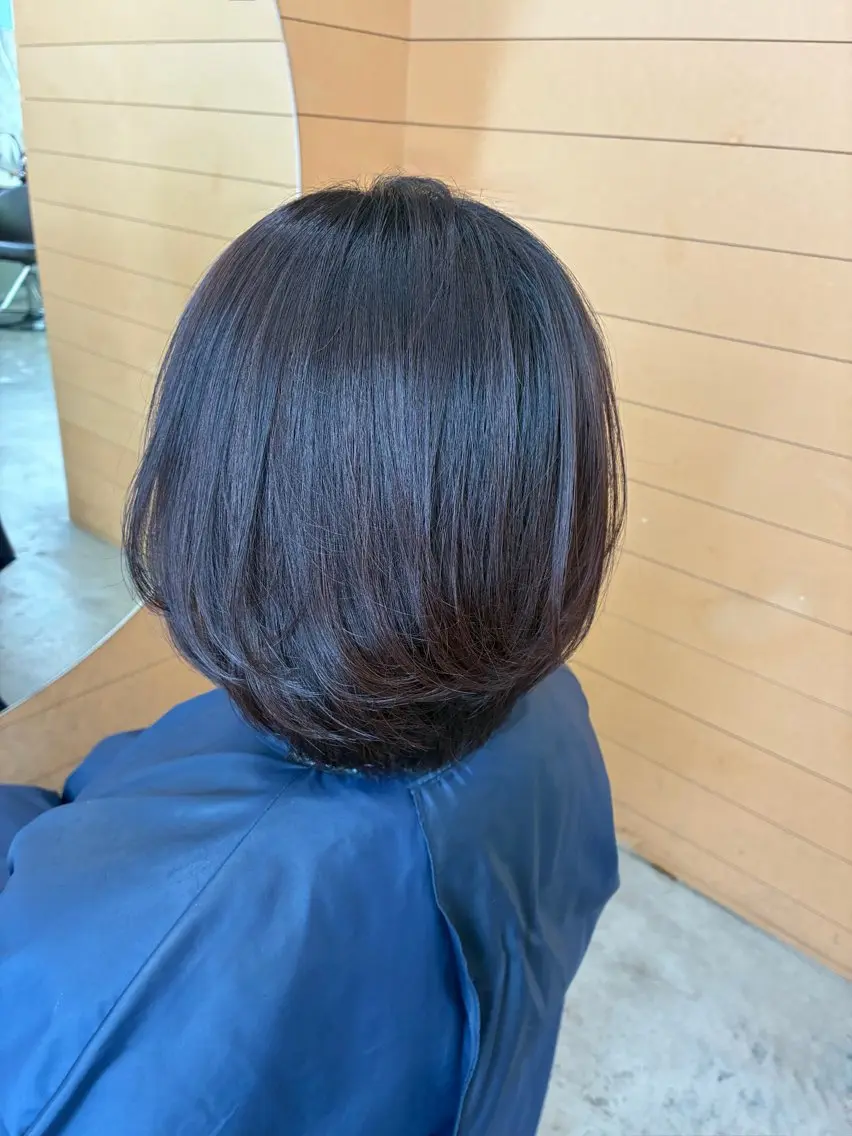ショート ミセス カット ヘアカラー トリートメント newi 天王寺 masakoのヘアスタイル