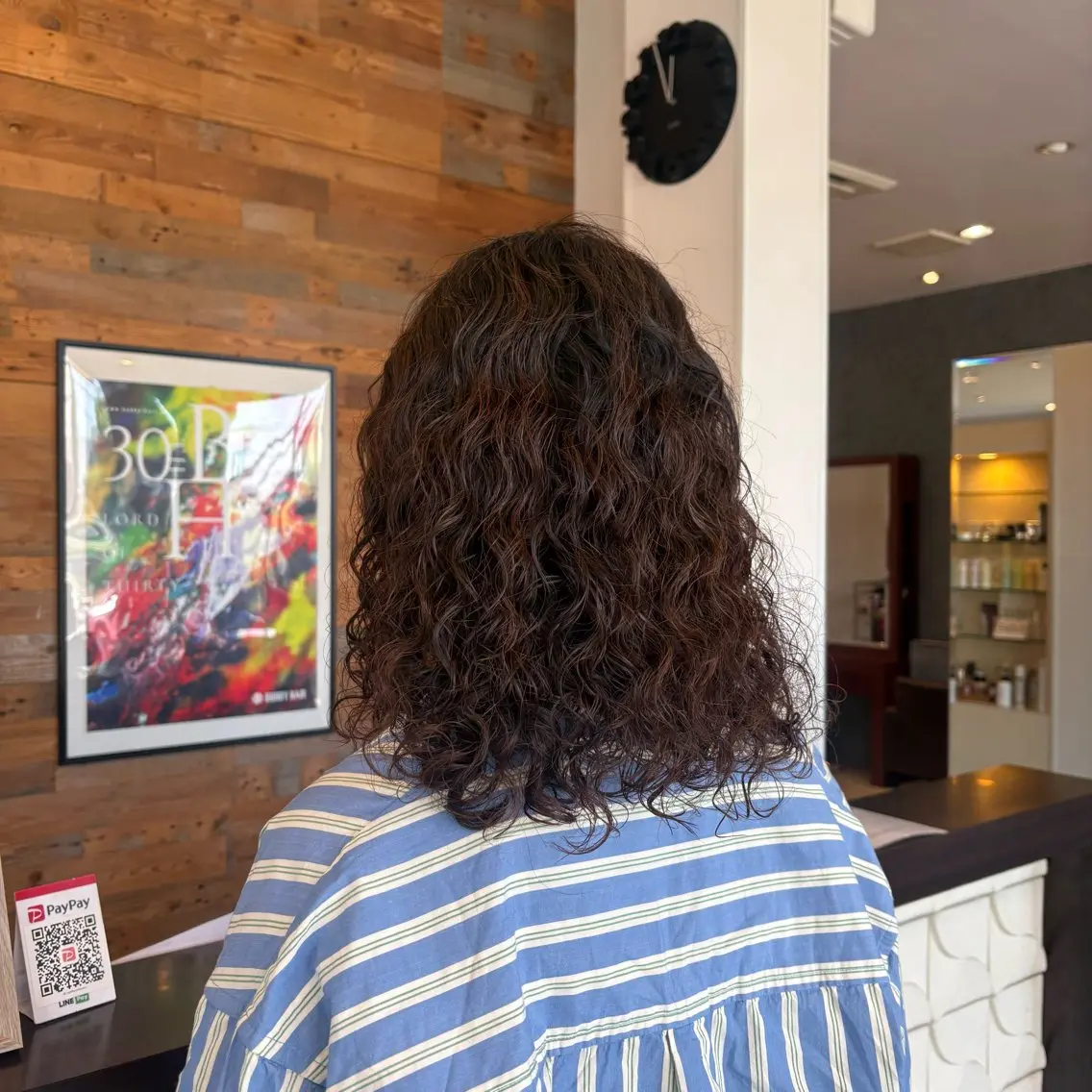セミロング パーマ セミロングパーマ カット パーマ ヤスダ ホノカのヘアスタイル