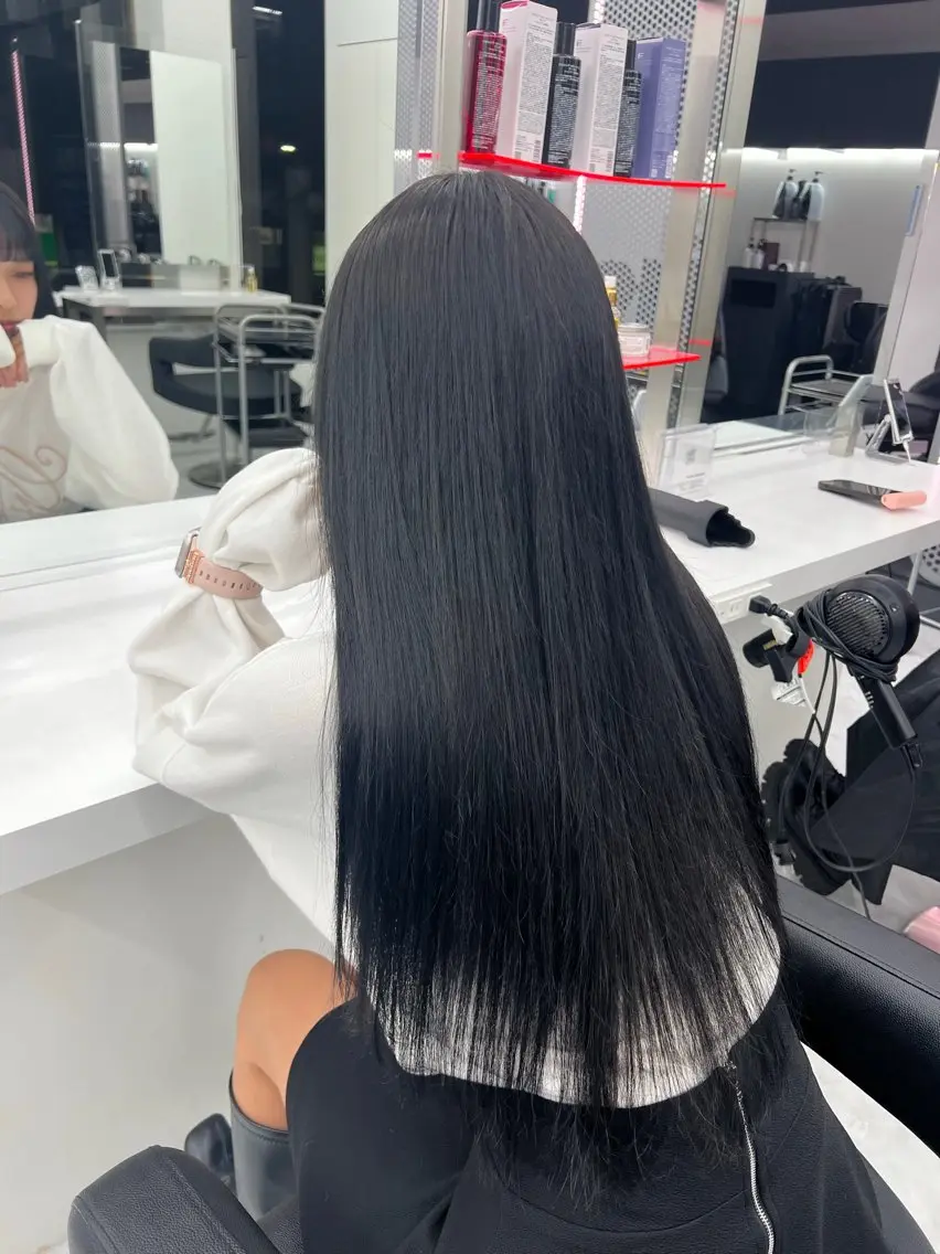 ロング カラー 💖似合わせカラー レイヤー💖縮毛矯正のヘアスタイル