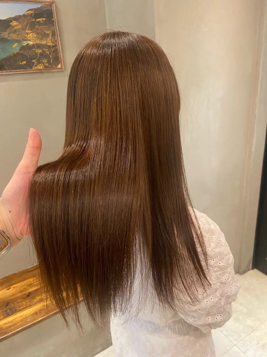 セミロング カット ヘアカラー トリートメント 新宿/顔周りカット +レイヤー=しずく♩のヘアスタイル