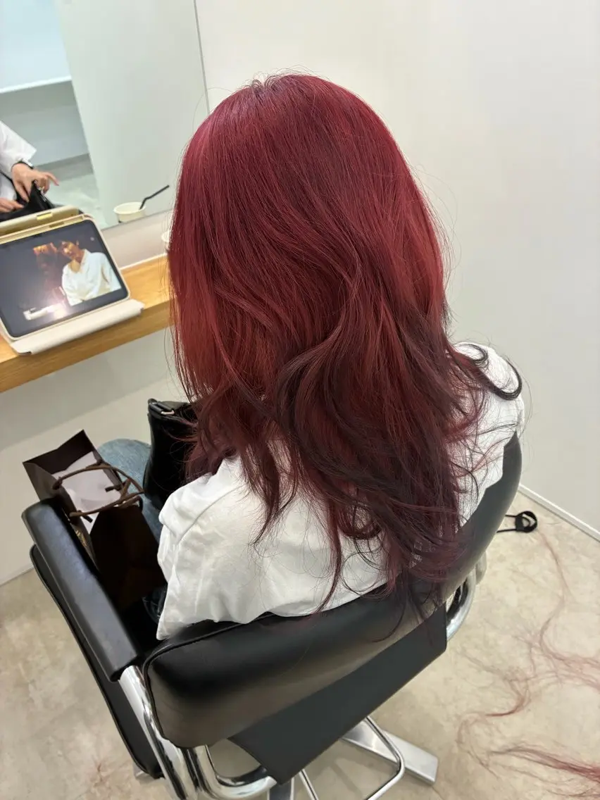 ロング カラー ダブルカラー ハイレイヤー レイヤーカット ロング レイヤー/ヘアセット 💐nao.のヘアスタイル