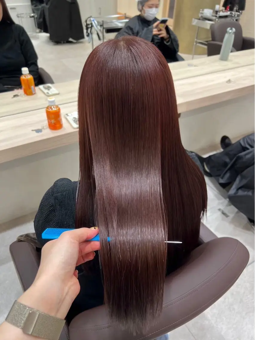 ロング カラー トリートメント ヘアカラー トリートメント 艶髪×透明感カラー /cocoのヘアスタイル