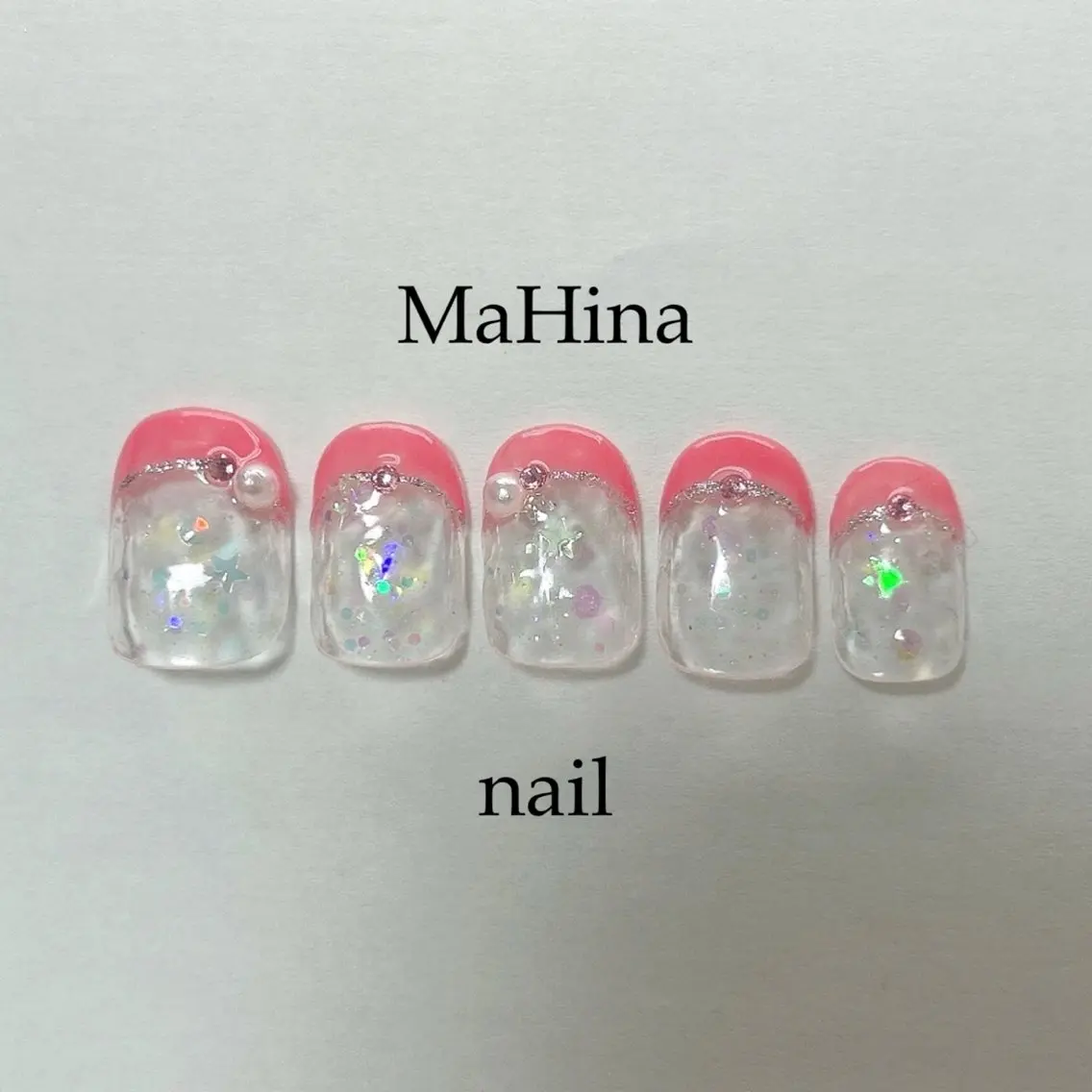 ネイル フットネイル フレンチネイル ジェルネイル ホログラムネイル キラキラネイル ハンドネイル Le Vernis MaHina・まひなのネイルデザイン