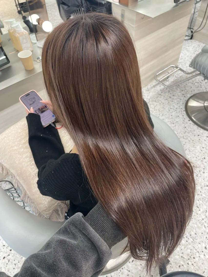 ロング カラー ブラウンカラー ショコラブラウン ヘアカラー cocoro / 韓国・網紅ヘア︎໒꒱のヘアスタイル