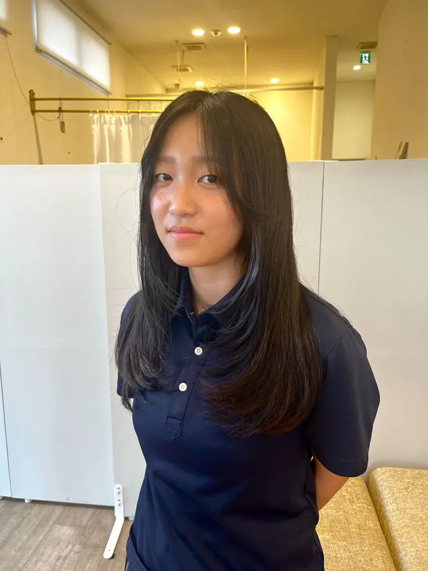 ロング 平間 稔希のヘアスタイル