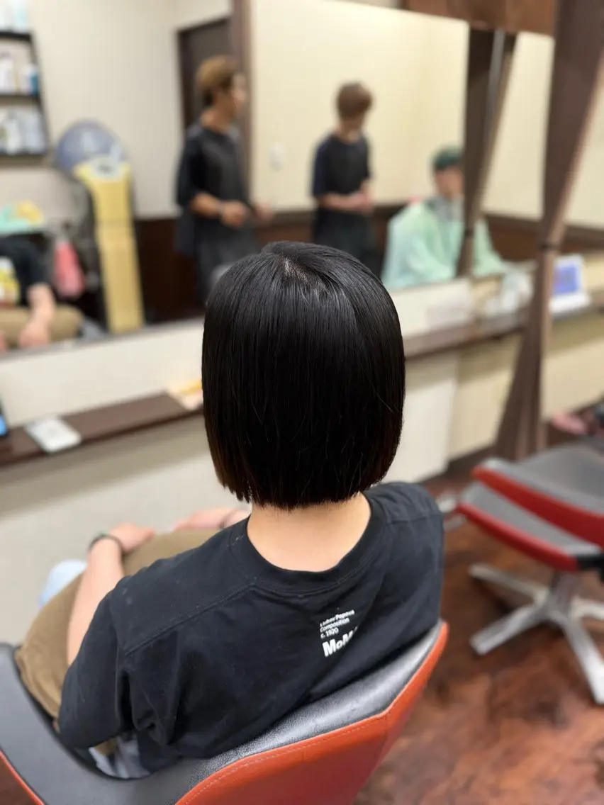 ミディアム 切りっぱなしボブ ボブ カット 🫧AMAN🫧 鈴木美佑のヘアスタイル