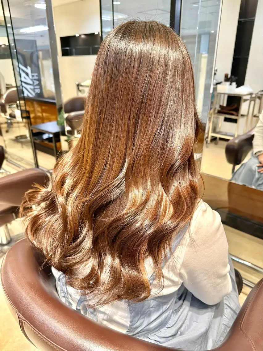 ロング 十場【髪質改善】 【ダブルカラー】のヘアスタイル