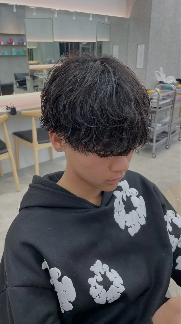 ショート パーマ メンズ カット パーマ SENTA✨メンズ パーマ✨fifth栄のヘアスタイル