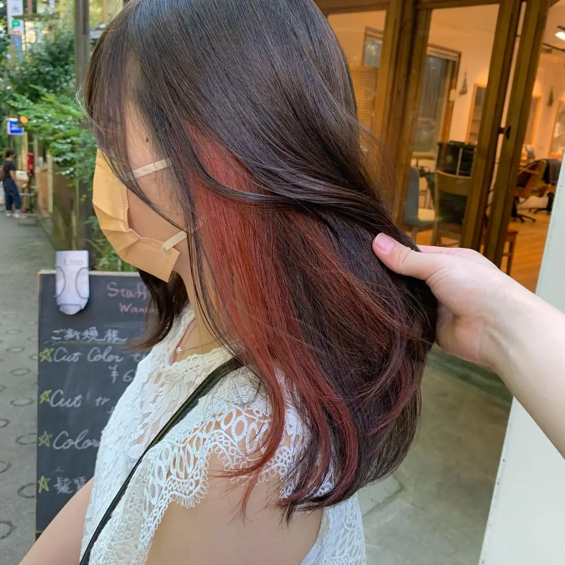 セミロング ヘアカラー トリートメント little 小濱彰太のヘアスタイル