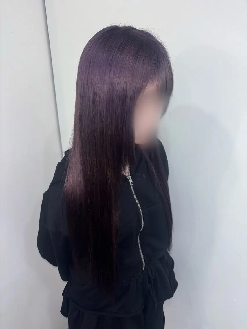 ロング カラー ピンクカラー ピンクパープル パープルカラー ヘアカラー みゆ/ケア ブリーチ/ハイトーンのヘアスタイル