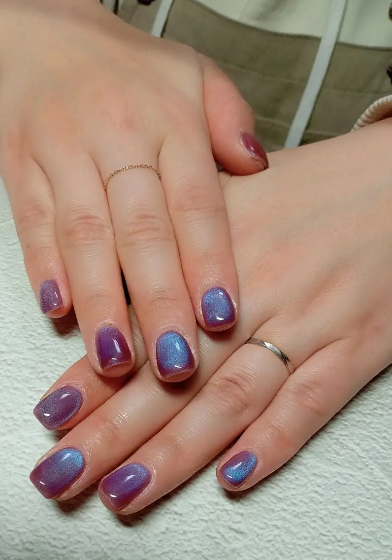 ネイル ハート キラキラネイル マグネットネイル ビー玉ネイル オフィスネイル ハンドネイル flure de neige yukiのネイルデザイン
